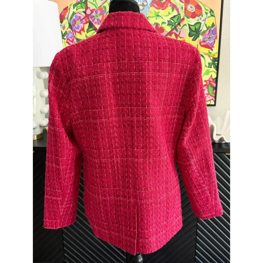 SUGAR + LIPS Ken Tweed Oversized Blazer Women's Size Medium NWT